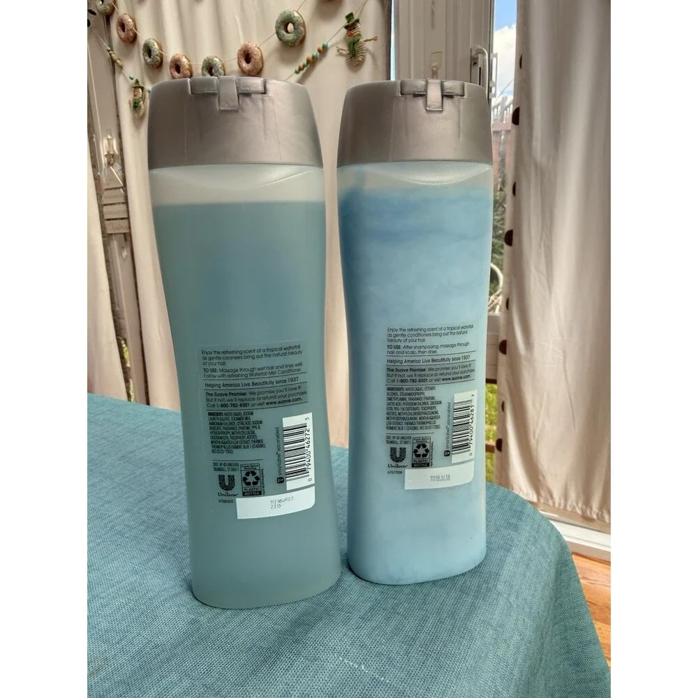 Suave Essentials Waterfall Mist Refreshing Shampoo & Conditioner Vitamin E, 15oz
